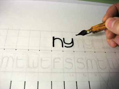 2011 Year Planner: Inking the original artwork